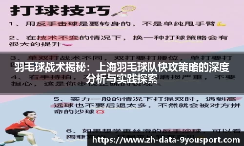羽毛球战术揭秘:上海羽毛球队快攻策略的深度分析与实践探索